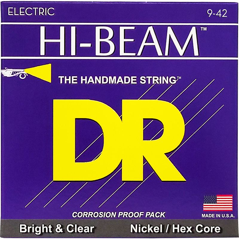 Foto van Dr strings ltr-9 hi-beam light 9-42 elektrische gitaarsnaren