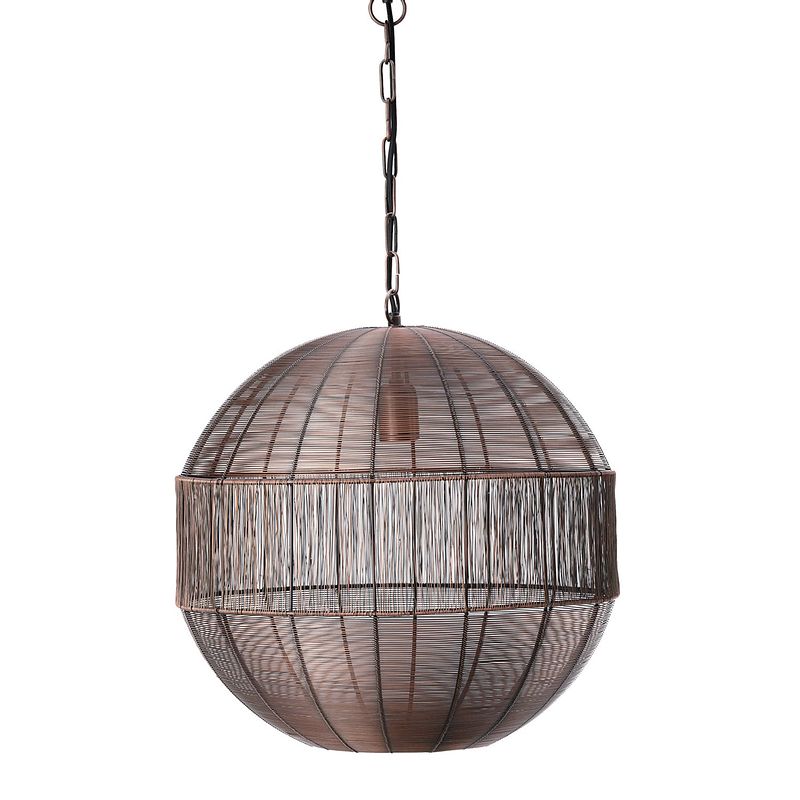 Foto van Light & living - hanglamp pilka - 35x35x38 - brons