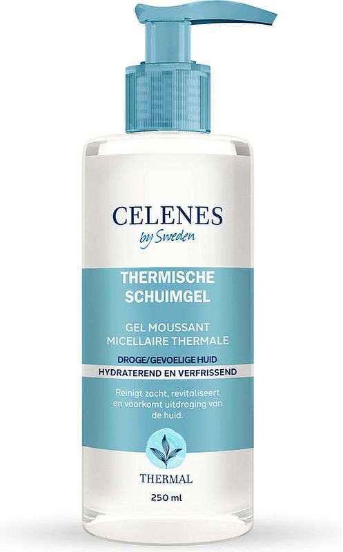 Foto van Celenes by sweden thermal thermische schuimgel - droge/ gevoelige huid