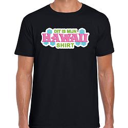 Foto van Hawaii shirt zomer t-shirt zwart met roze letters voor heren xl - feestshirts