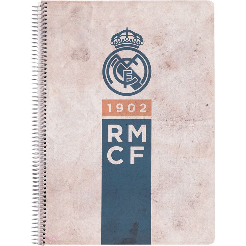 Foto van Real madrid cf schrijfblok vintage collection a4 geruit bruin