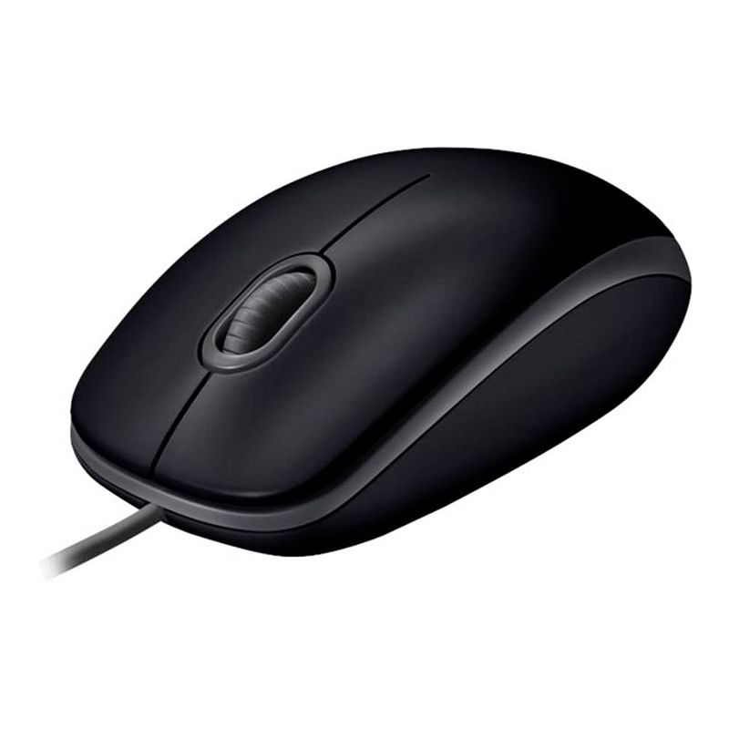 Foto van Logitech b110 muis usb optisch zwart 3 toetsen 1000 dpi