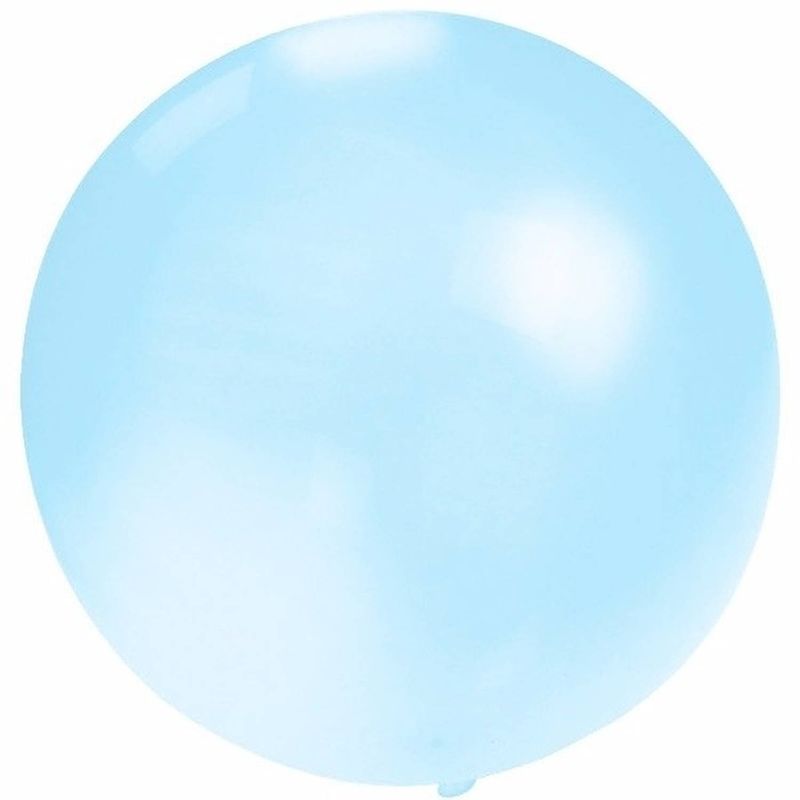 Foto van 4x grote ballonnen 60 cm baby blauw - ballonnen