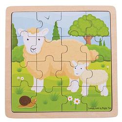 Foto van Bigjigs chunky lift out sheep puzzle