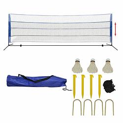 Foto van Vidaxl badminton net met shuttles 500x155 cm