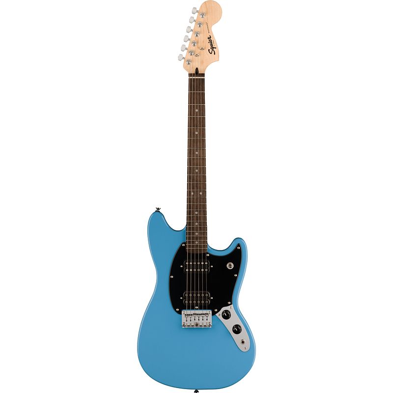 Foto van Squier sonic mustang hh il california blue elektrische gitaar