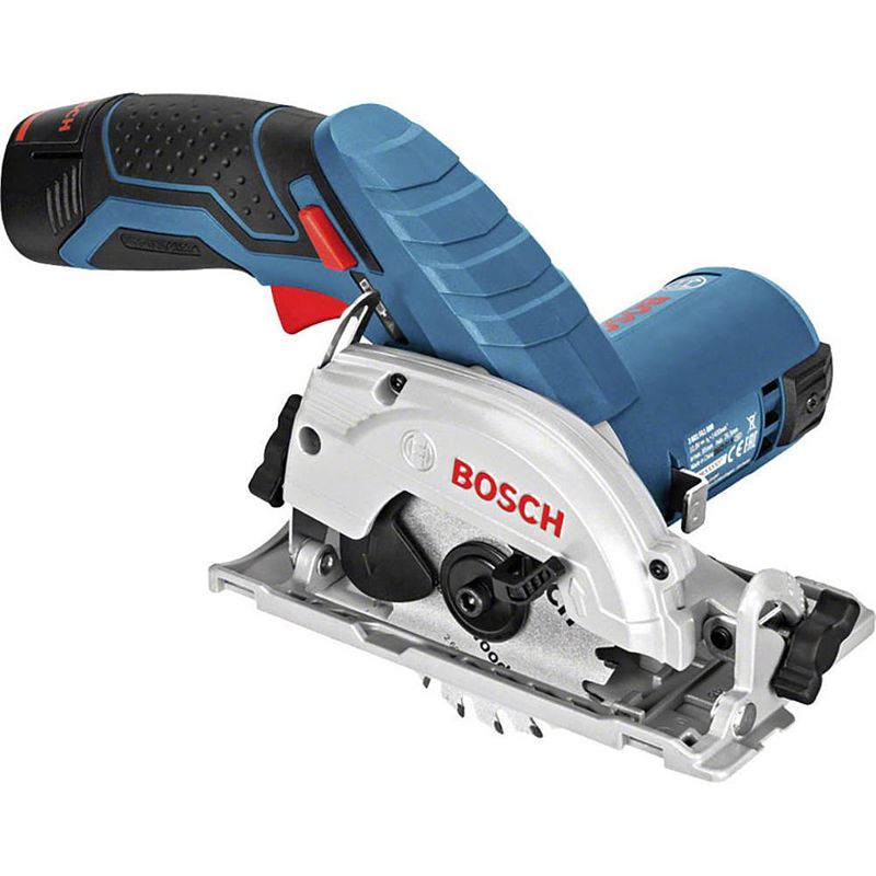 Foto van Bosch professional gks 12v-26 2x3 ah l-box accu-cirkelzaag 85 mm incl. koffer, incl. accu, incl. lader 12 v