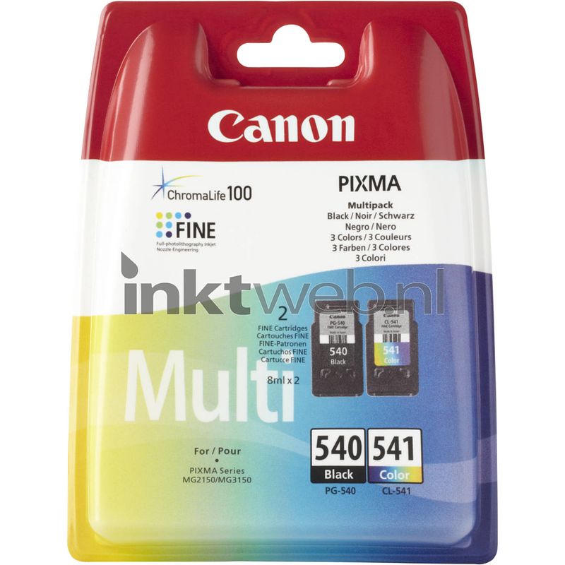 Foto van Canon pg-540 / cl-541 multipack zwart en kleur cartridge