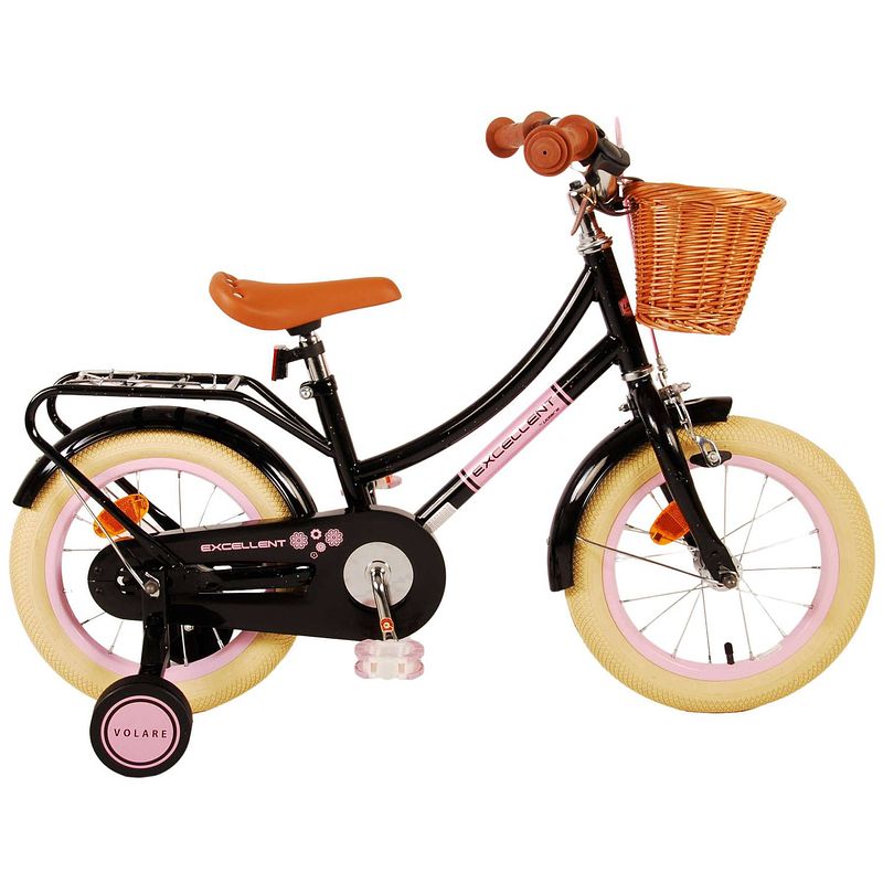 Foto van Volare excellent kinderfiets - meisjes - 14 inch - zwart