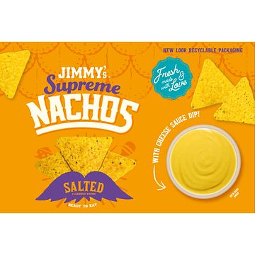 Foto van Jimmy's supreme nachos with cheese sauce bij jumbo