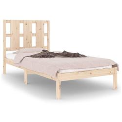 Foto van The living store bedframe grenenhout - massief - 205.5 x 105.5 x 100 cm - comfortabel hoofdeinde