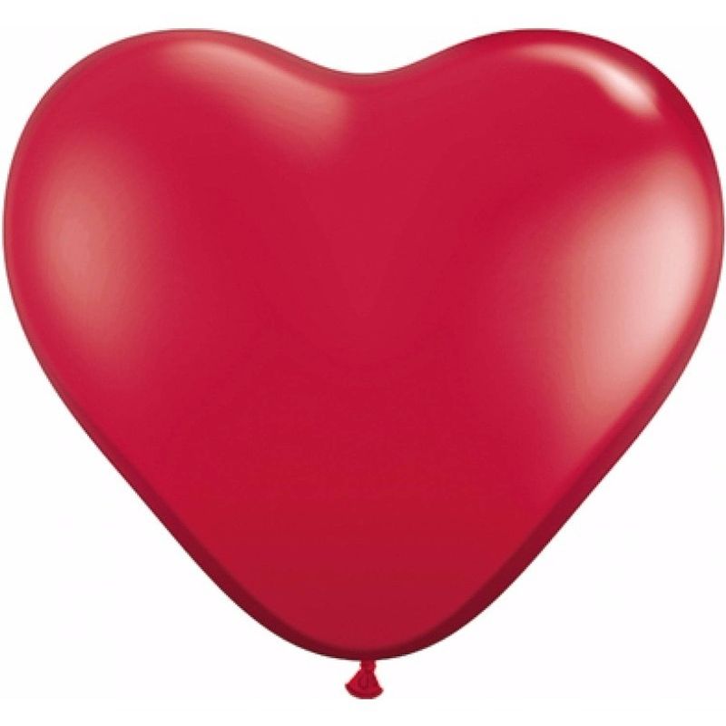 Foto van 60x hart ballonnen rood - ballonnen