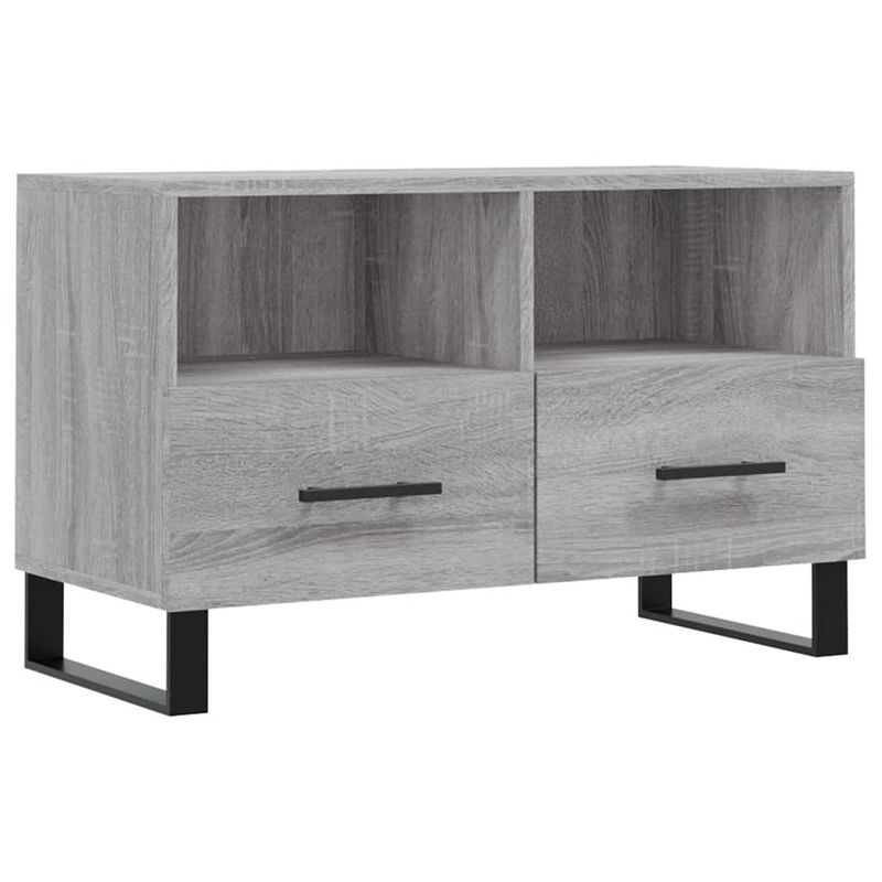 Foto van Vidaxl tv-meubel 80x36x50 cm bewerkt hout grijs sonoma eikenkleurig