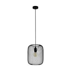 Foto van Eglo wrington - hanglamp - e27 - ø 30 cm - zwart