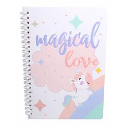 Foto van I-total notitieboek magical love softcover a5 papier/karton wit