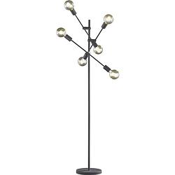 Foto van Trio vloerlamp cross 165 cm staal zwart