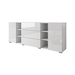 Foto van Meubella dressoir bonzo - wit - 190 cm