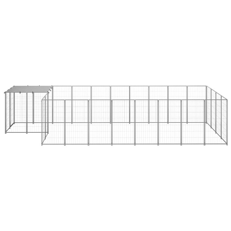 Foto van The living store hondenkennel - grote hondenkooi - 550 x 220 x 110 cm - sterke stalen constructie met