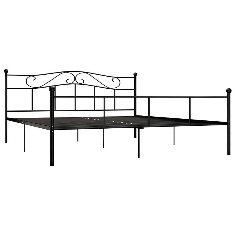 Foto van The living store metalen bedframe - zwart - 208 x 187.5 x 95 cm - 180 x 200 cm - eenvoudige montage