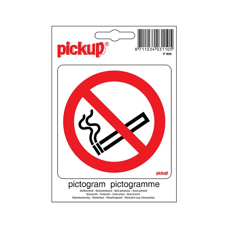 Foto van Pickup - pictogram 10x10cm verboden te roken
