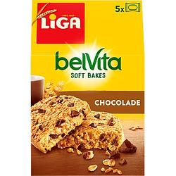 Foto van Liga belvita koeken soft bakes chocolade stukjes 5 stuks 250g bij jumbo