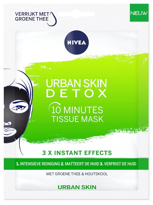 Foto van Nivea urban skin detox tissue mask