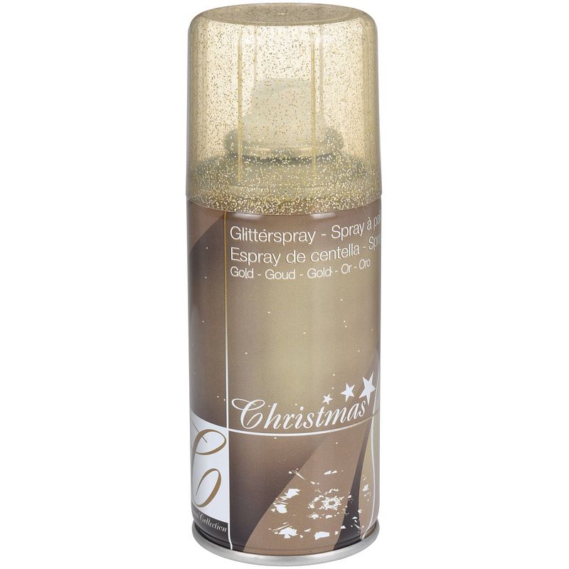 Foto van Glitterspray goud 150 ml