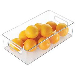 Foto van Idesign - koelkast organizer met handvaten, 20.1 x 36.8 x 10.2 cm, kunststof, transparant - idesign fridge binz