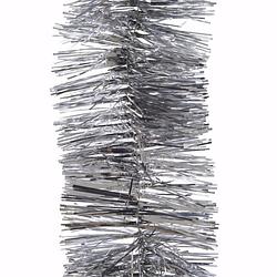 Foto van Christmas silver kerstboom decoratie slinger zilver 270 cm - kerstslingers