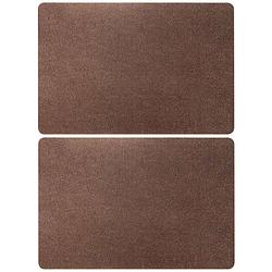 Foto van Set van 6x stuks rechthoekige placemats koper met glitters 43,5 x 28,5 cm - placemats