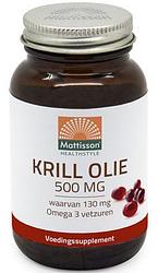 Foto van Mattisson healthstyle krill olie 500mg capsules