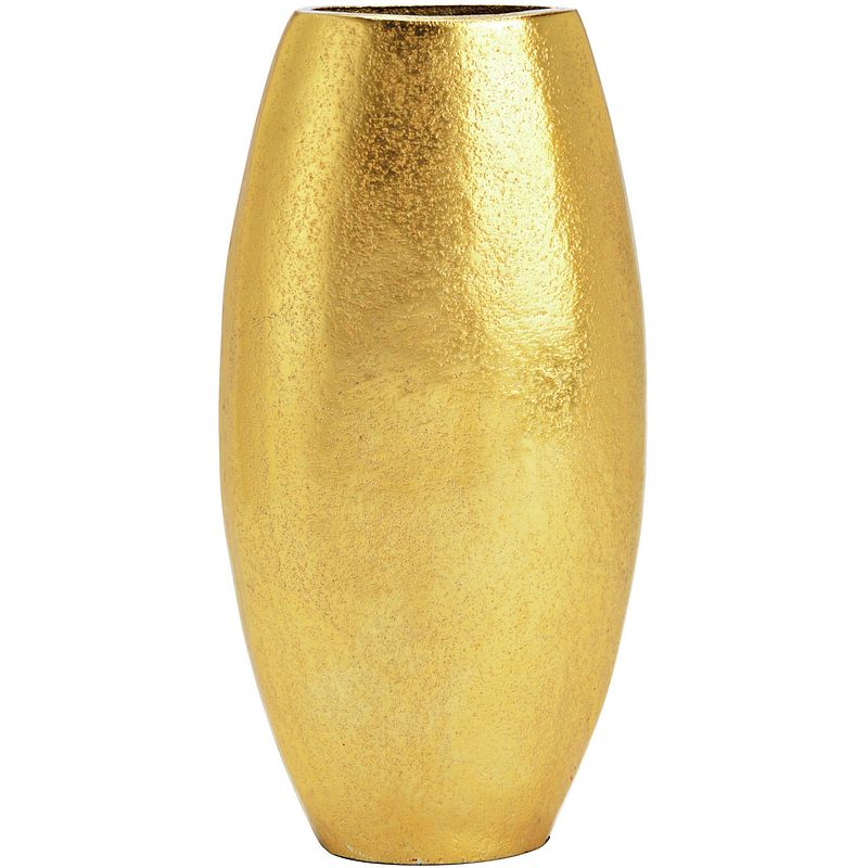 Foto van Metalen bloemenvaas - goud - monaco de luxe - d11 x h22 cm - vazen