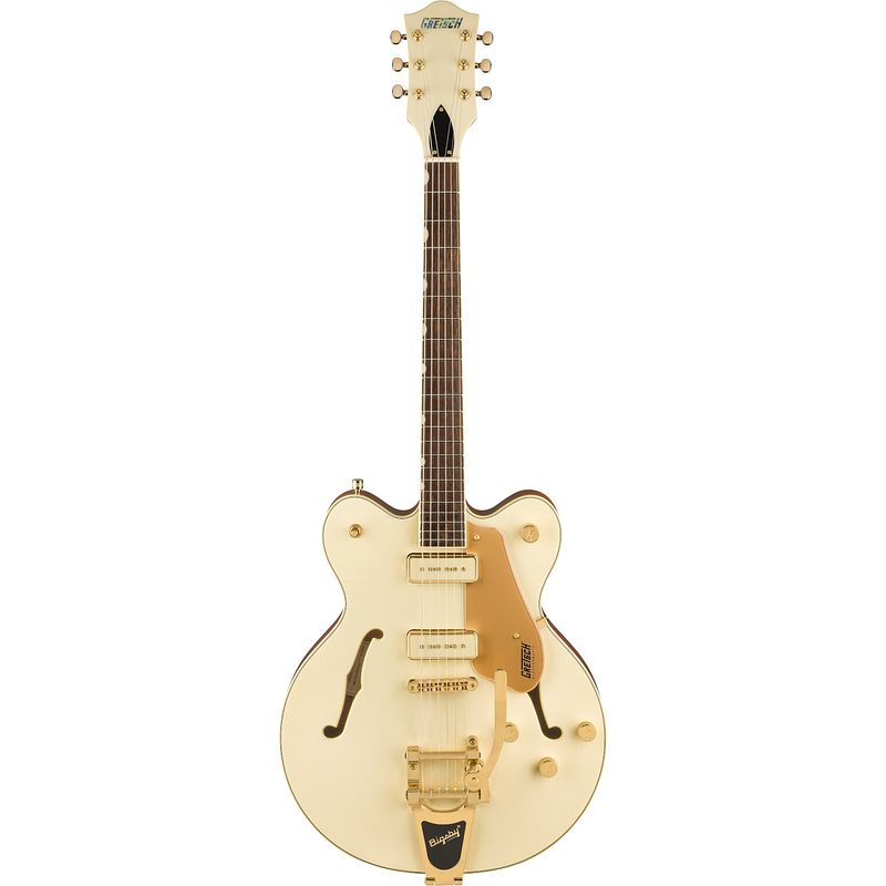 Foto van Gretsch electromatic ltd pristine center block white gold semi-akoestische gitaar