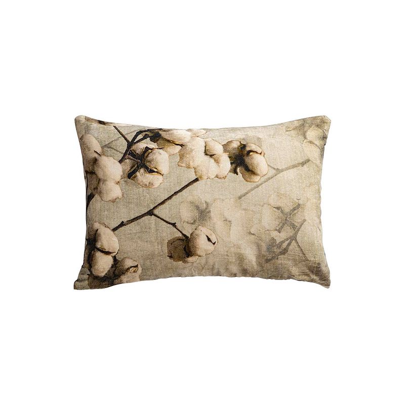 Foto van Ptmd jash grey cotton velvet cushion cotton plant l