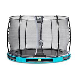 Foto van Exit elegant inground trampoline ø305cm met economy veiligheidsnet - blauw
