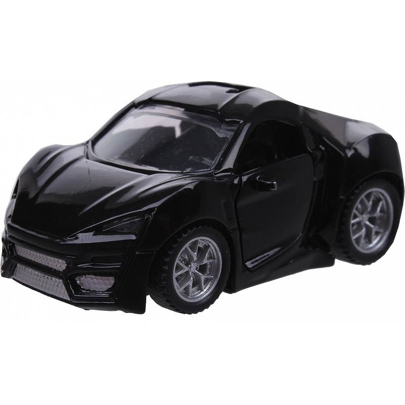 Foto van Luna auto speed sport 7,5 x 4,5 x 3,5 cm 1:48 diecast zwart