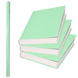 Foto van 1x rollen kadopapier / schoolboeken kaftpapier pastel groen 200 x 70 cm - kaftpapier