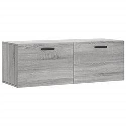 Foto van The living store wandkast - grijze sonoma eiken - 100 x 36.5 x 35 cm