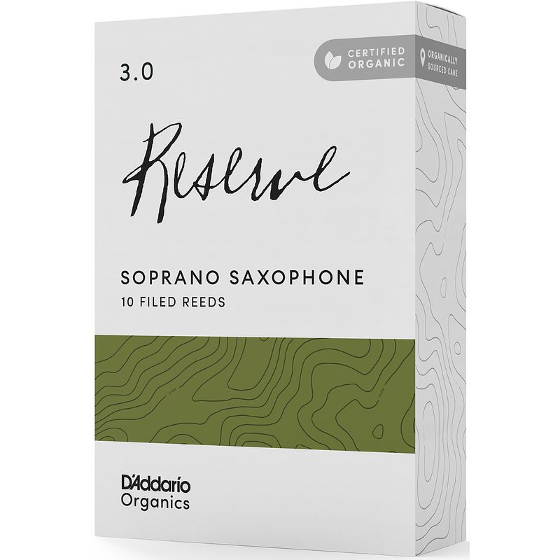 Foto van D'saddario woodwinds organic reserve soprano saxophone reeds 3.0 (10 stuks)