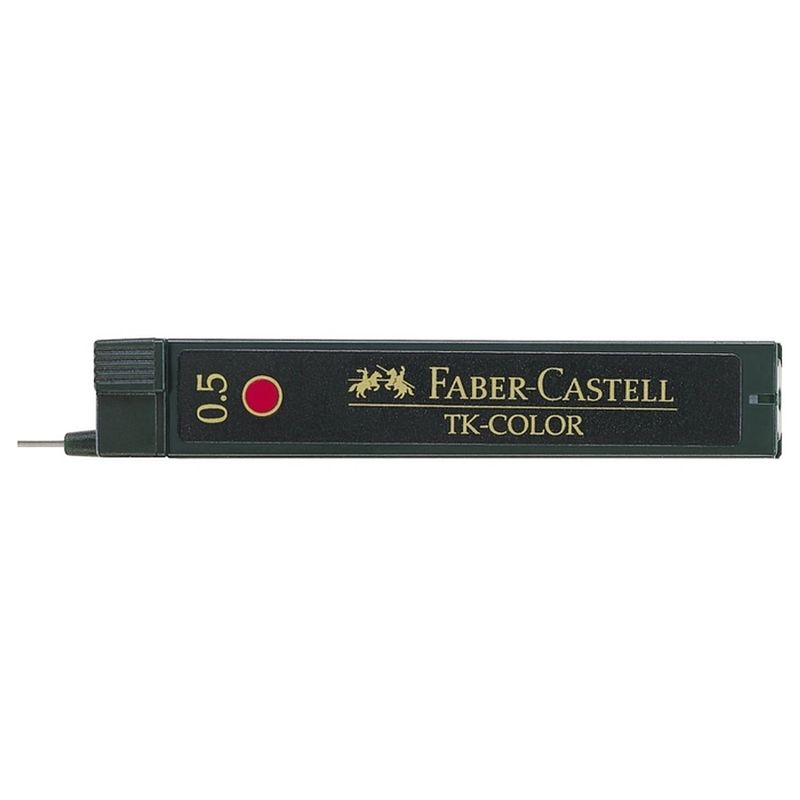 Foto van Potloodstiftjes faber castell super-polymer 0,5mm rood