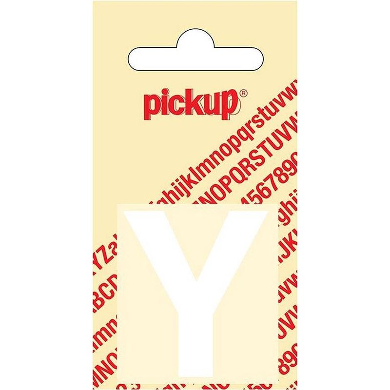 Foto van Plakletter helvetica 40 mm sticker witte letter y