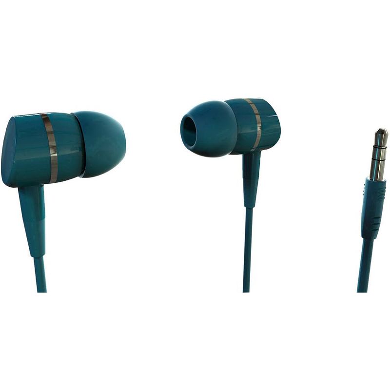 Foto van Vivanco solidsound petrol in ear oordopjes kabel petrol