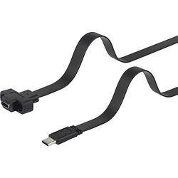 Foto van Renkforce usb-kabel usb 3.2 gen1 (usb 3.0 / usb 3.1 gen1) usb-c stekker, usb-c bus 50.00 cm zwart schroefbaar, zeer flexibel rf-3415026