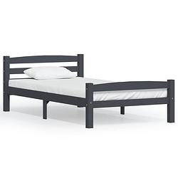 Foto van Vidaxl bedframe massief grenenhout donkergrijs 90x200 cm