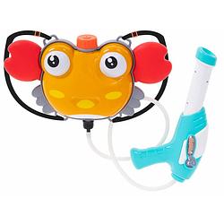 Foto van Rugzak waterpistool oranje krab 1l - buitenspeelgoed - backpack watergun - supersoaker - voor de kleine kindjes