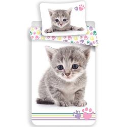 Foto van Animal pictures kitten dekbedovertrek - eenpersoons - 140 x 200 cm - katoen