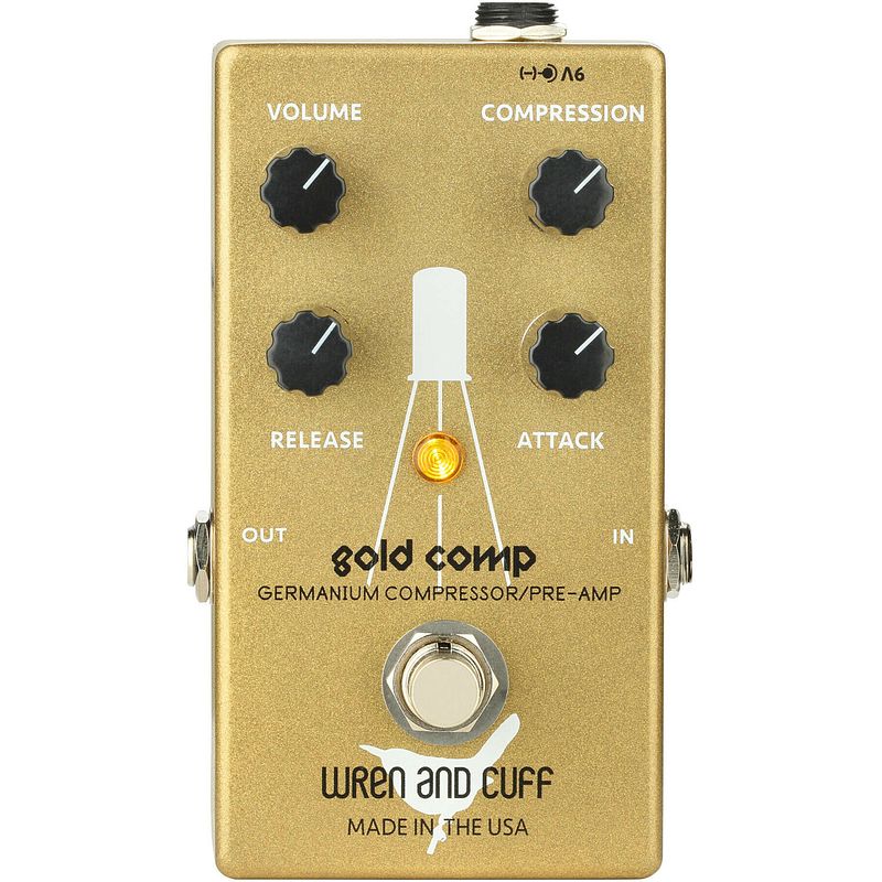 Foto van Wren and cuff gold comp germanium compressor / preamp effectpedaal