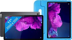 Foto van Lenovo tab p11 128gb wifi grijs + just in case kinderhoes blauw