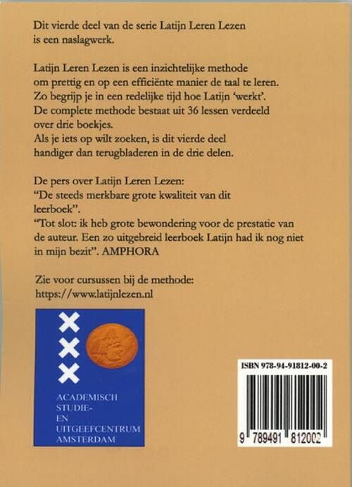 Foto van Latijn leren lezen iv vormenboekje - rené van royen - paperback (9789491812002)