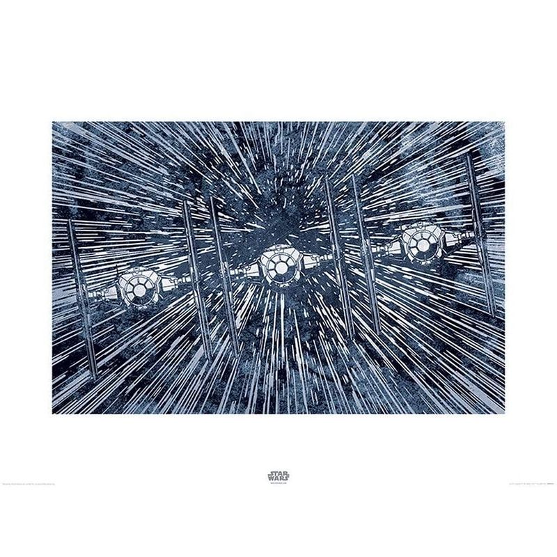 Foto van Pyramid star wars episode vii tie fighters kunstdruk 80x60cm